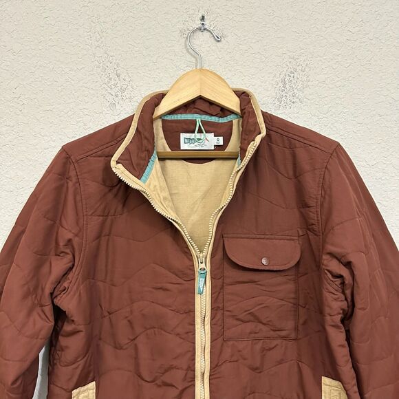 WELLEN Quilted Jacket Brown Full Zip Insulated Cozy Winter Outdoor Nylon - Picture 3 of 11